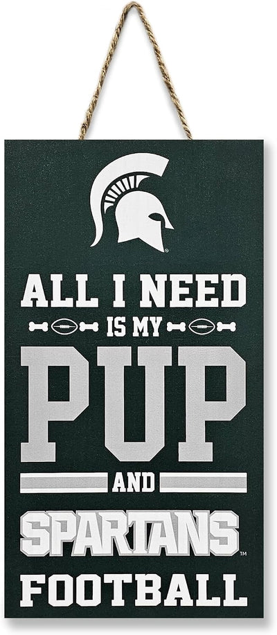 Letrero NCAA Michigan State Spartans PUP Football Yard Sign