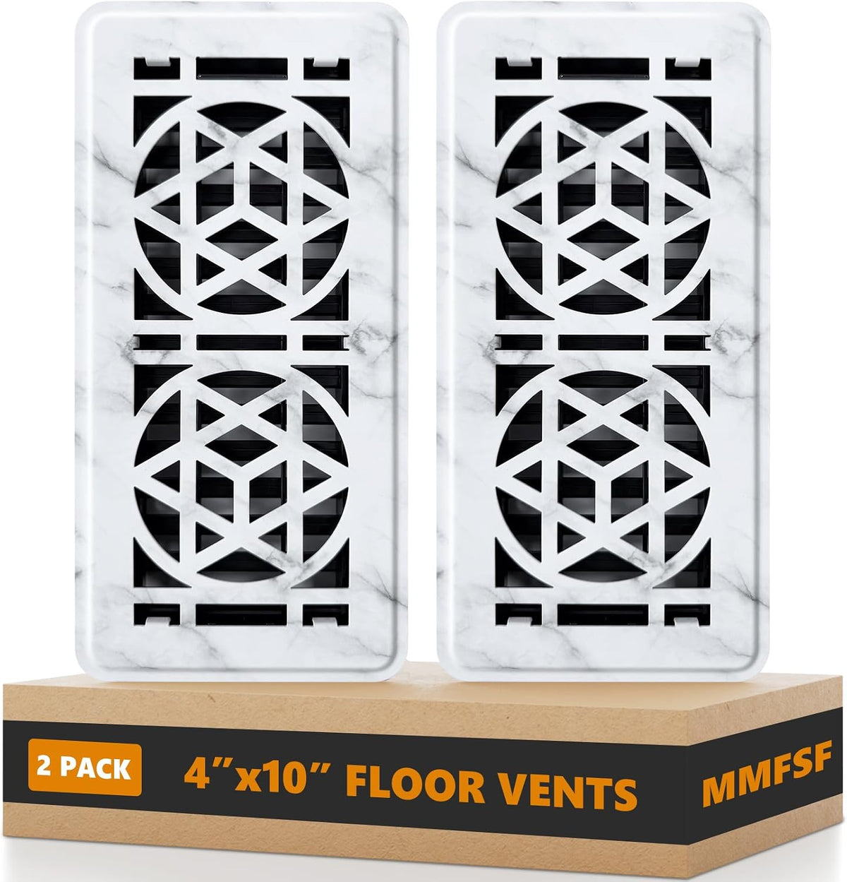 2 Cubiertas Ventilación Suelo 4x10pulg Acero Resistente