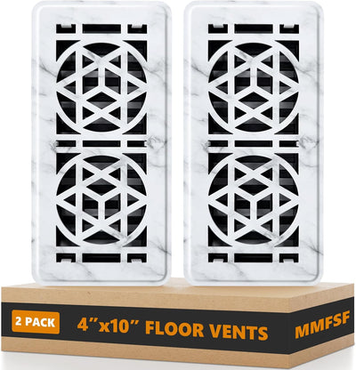 2 Cubiertas Ventilación Suelo 4x10pulg Acero Resistente