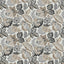 Cojín floral sofá 18x45" resistente negro/bronceado