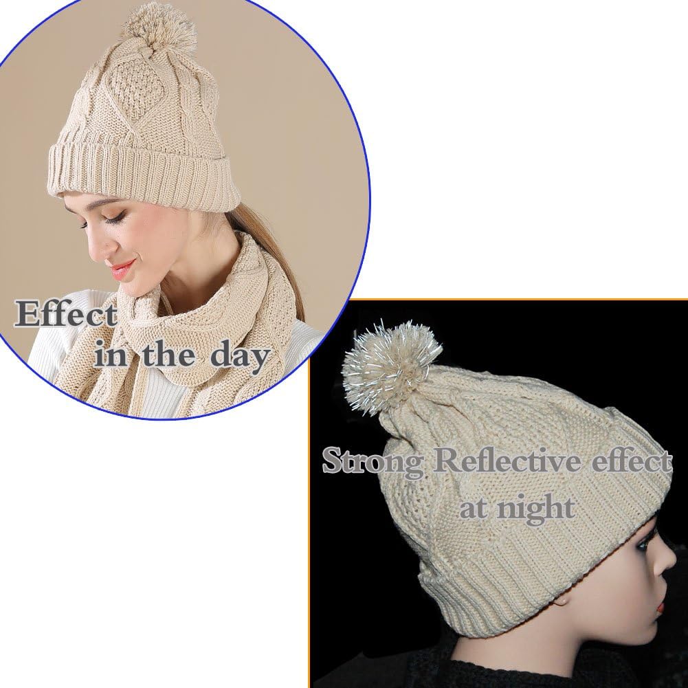 Set 3 Pzas Gorro Bufanda Mujer Hombre Invierno