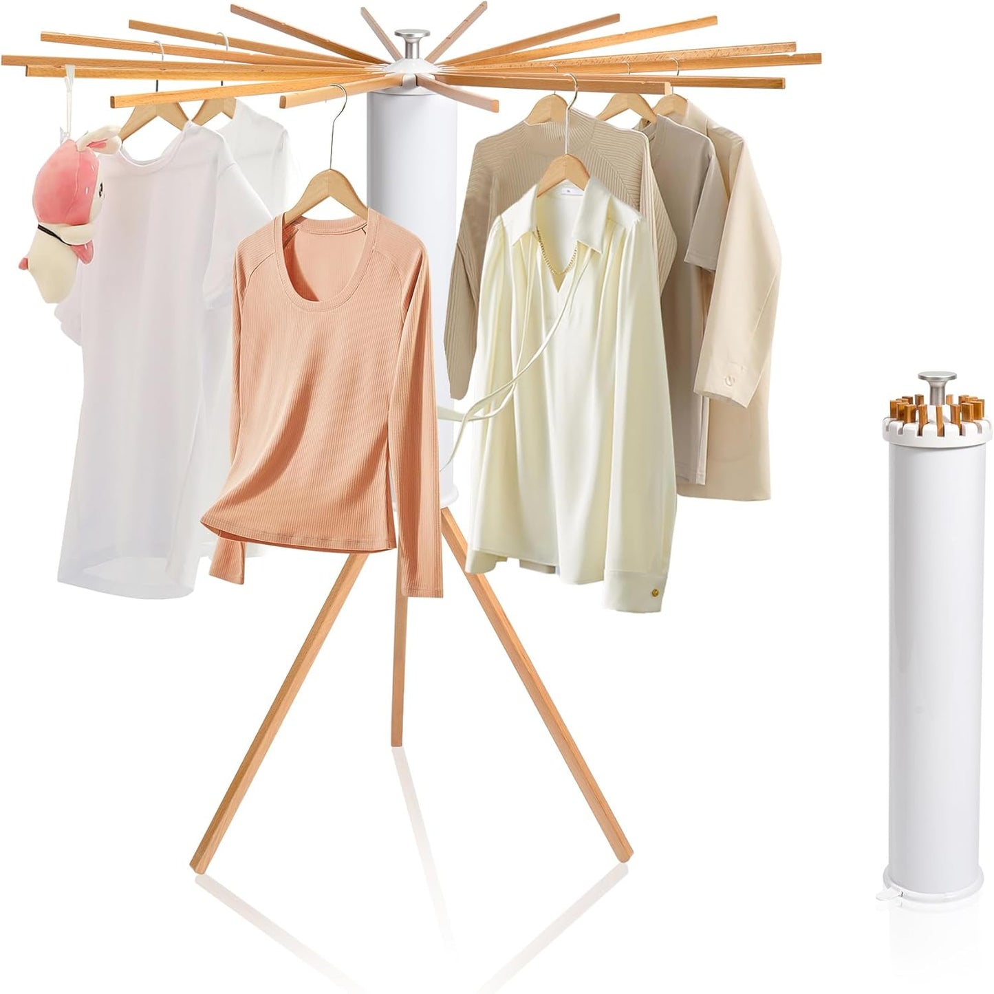Estante secado ropa plegable 16 brazos color blanco 50lb