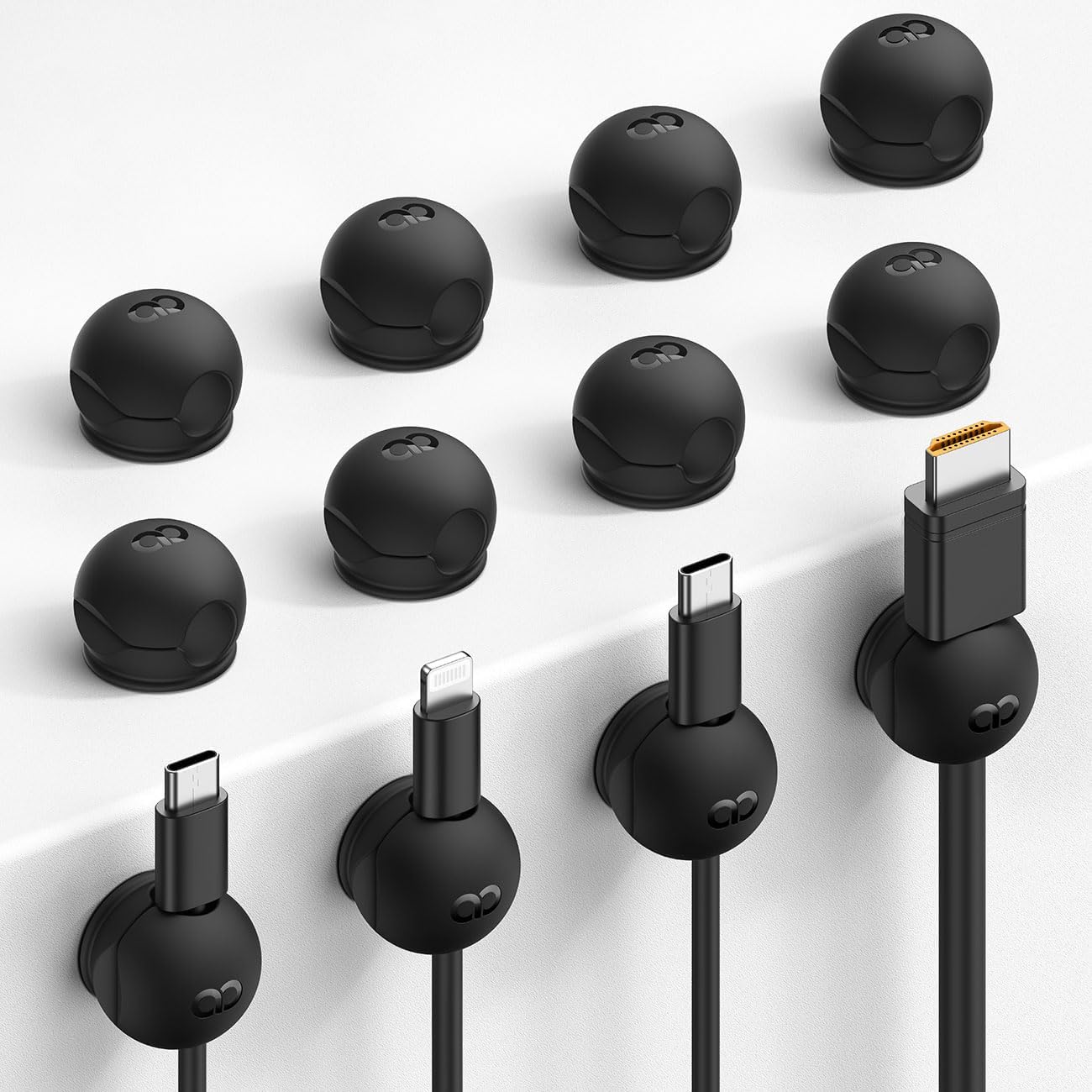 12 Pzas Organizadores Cables Magnéticos Mini Clips Silicona