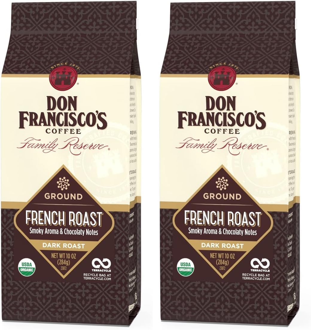Café molido orgánico Don Francisco's tostado oscuro bolsa de 10 oz