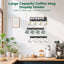 Soporte tazas colgante pared con 12 ganchos metal
