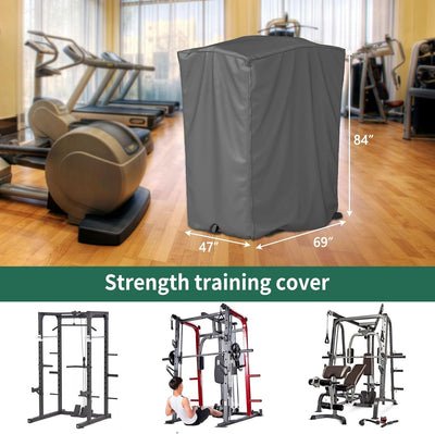 Cubierta entrenamiento fuerza impermeable 69x47x84pulg gris