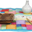 Mantel bordado tradicional 20pulg diseño floral azul