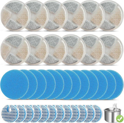 Set 12 filtros repuesto fuente gato 2l acero inox