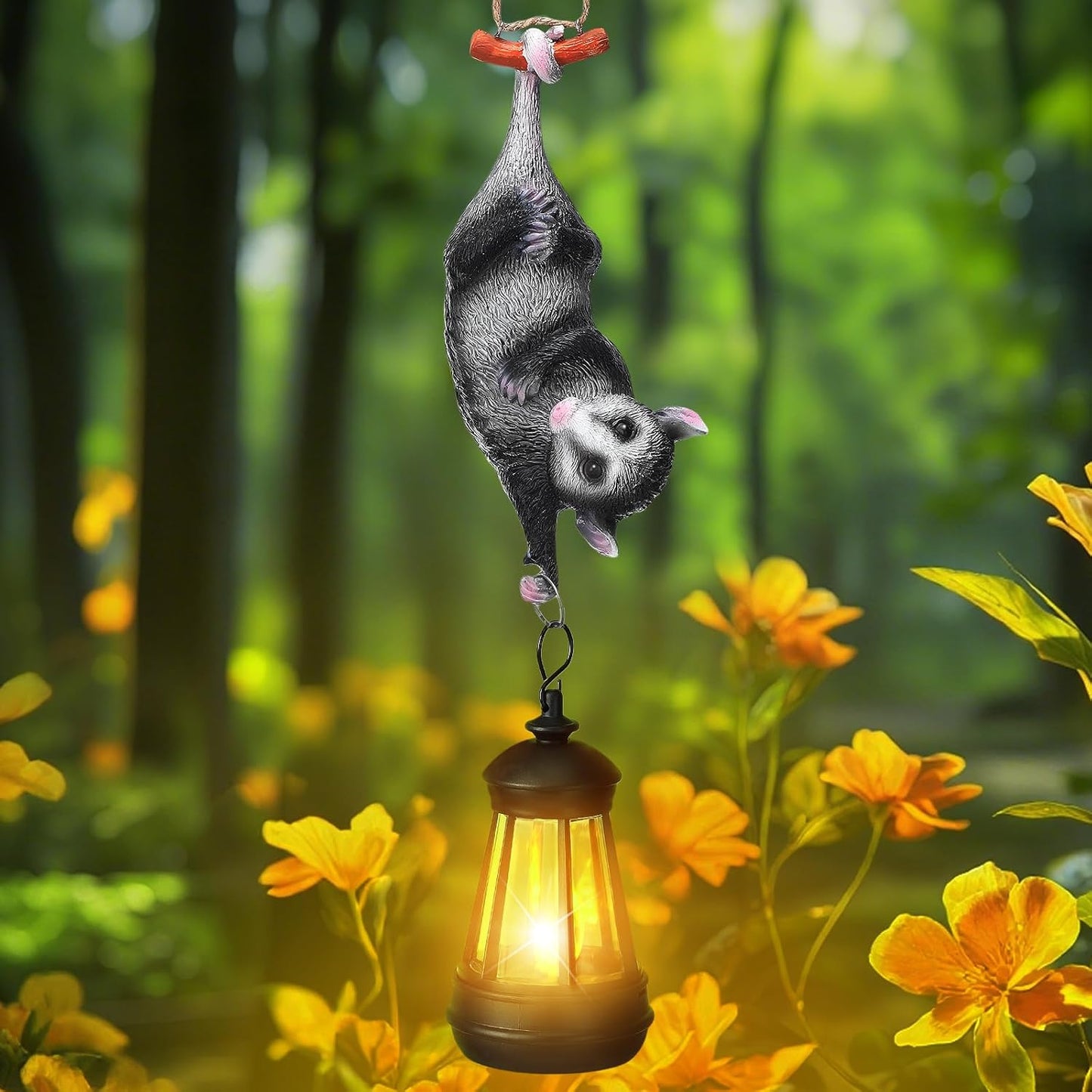 Luz solar figura animal colgante 13" impermeable