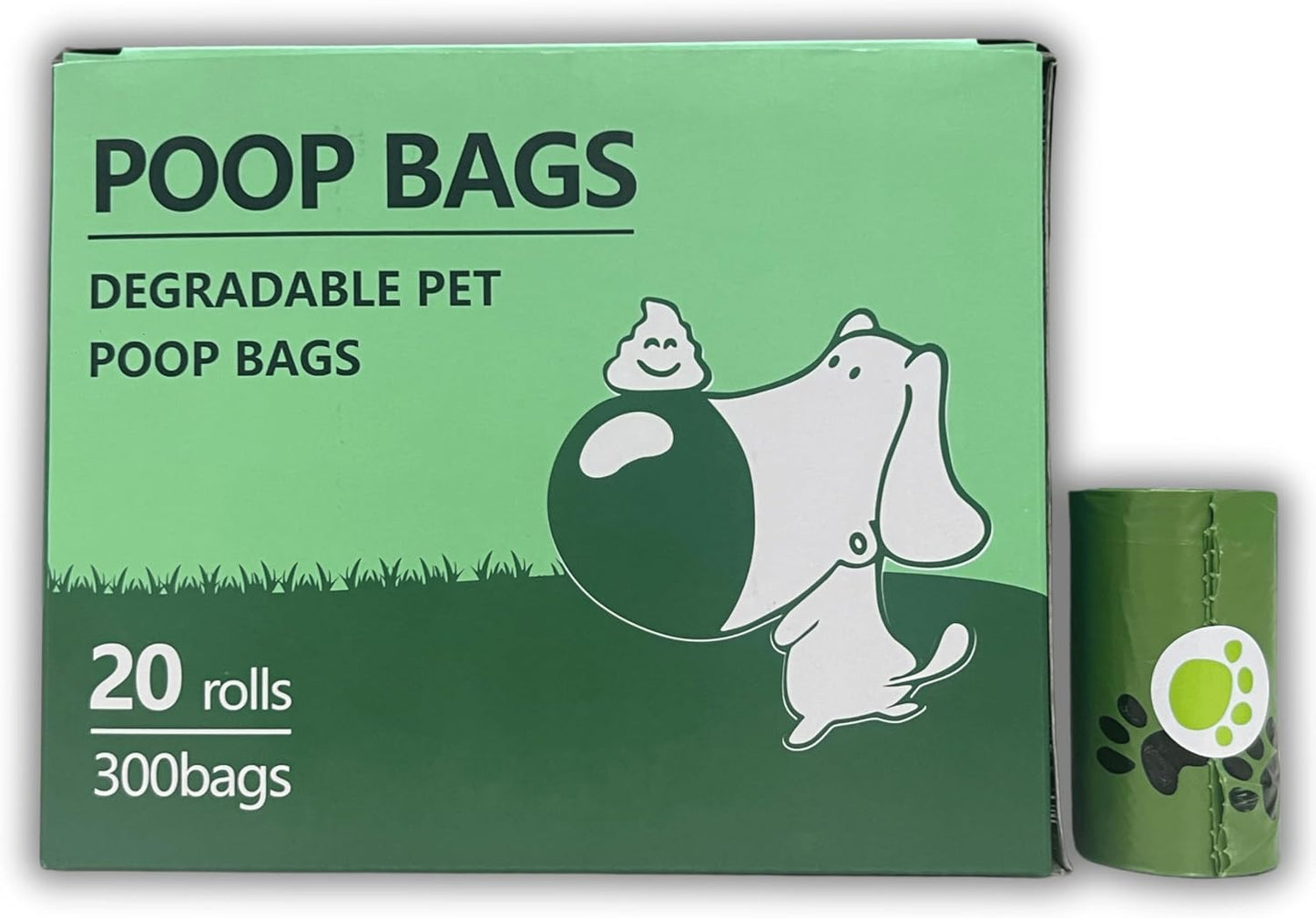 300 Bolsas Biodegradables Perro 20 Rollos Extra Gruesas