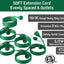 Cable extensión exterior 50ft 6 salidas cubierta impermeable