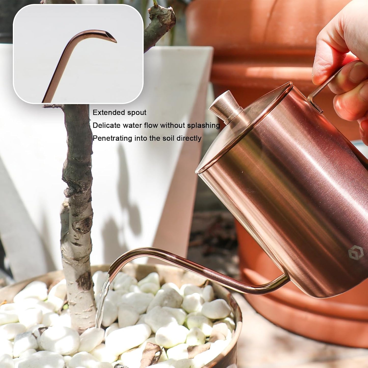 Regadera interior acero inox 21oz con botella spray vidrio