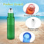 20 Botellas Vidrio Esmerilado 0.3oz con Bolas Inox y Tapas Aluminio