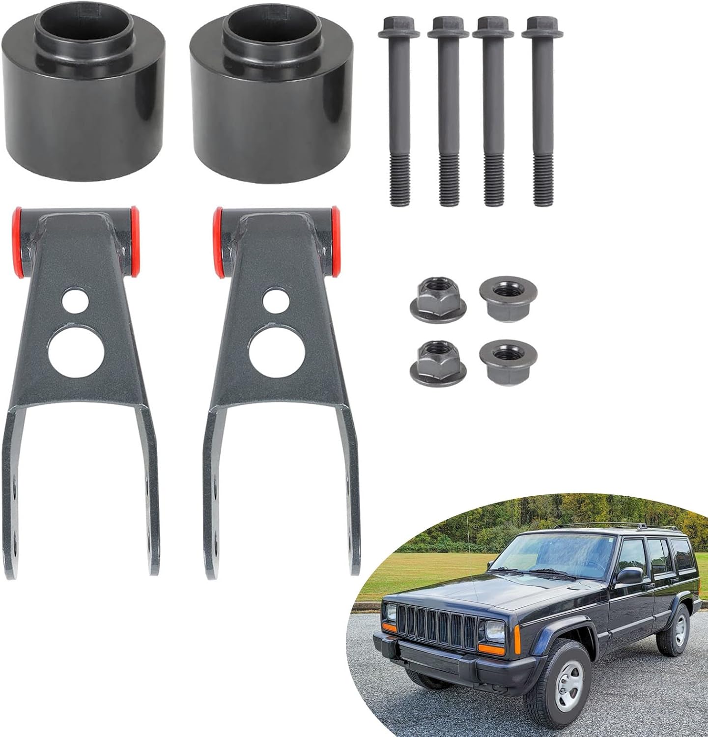 Kit elevación delantero 3" y 2" para XJ 84-01