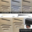 Lámpara araña LED rectangular 3 anillos control remoto negro