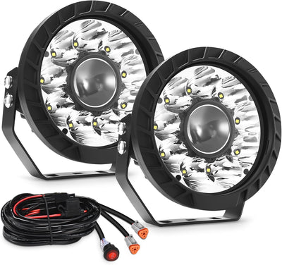 Luces LED redondas 7" 65W para 4x4 camión ATV