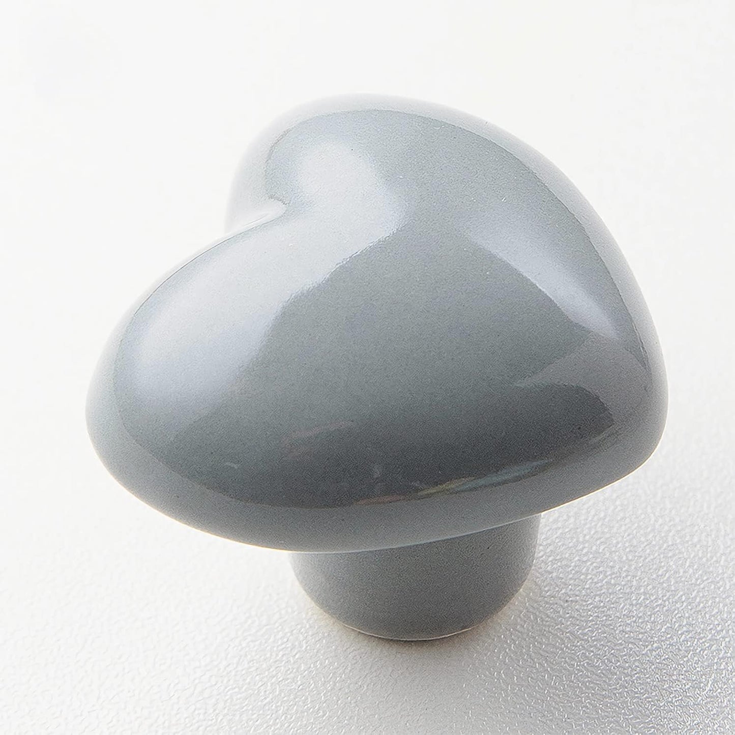 15 Pomos Cerámica Corazón Tiradores Armario Puerta Cajón Gris