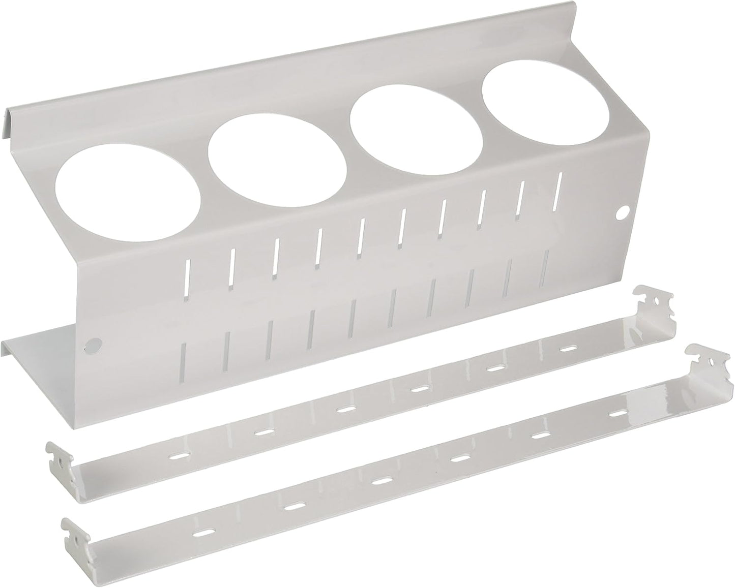 Soporte latas spray ranurado blanco tablero clavijas