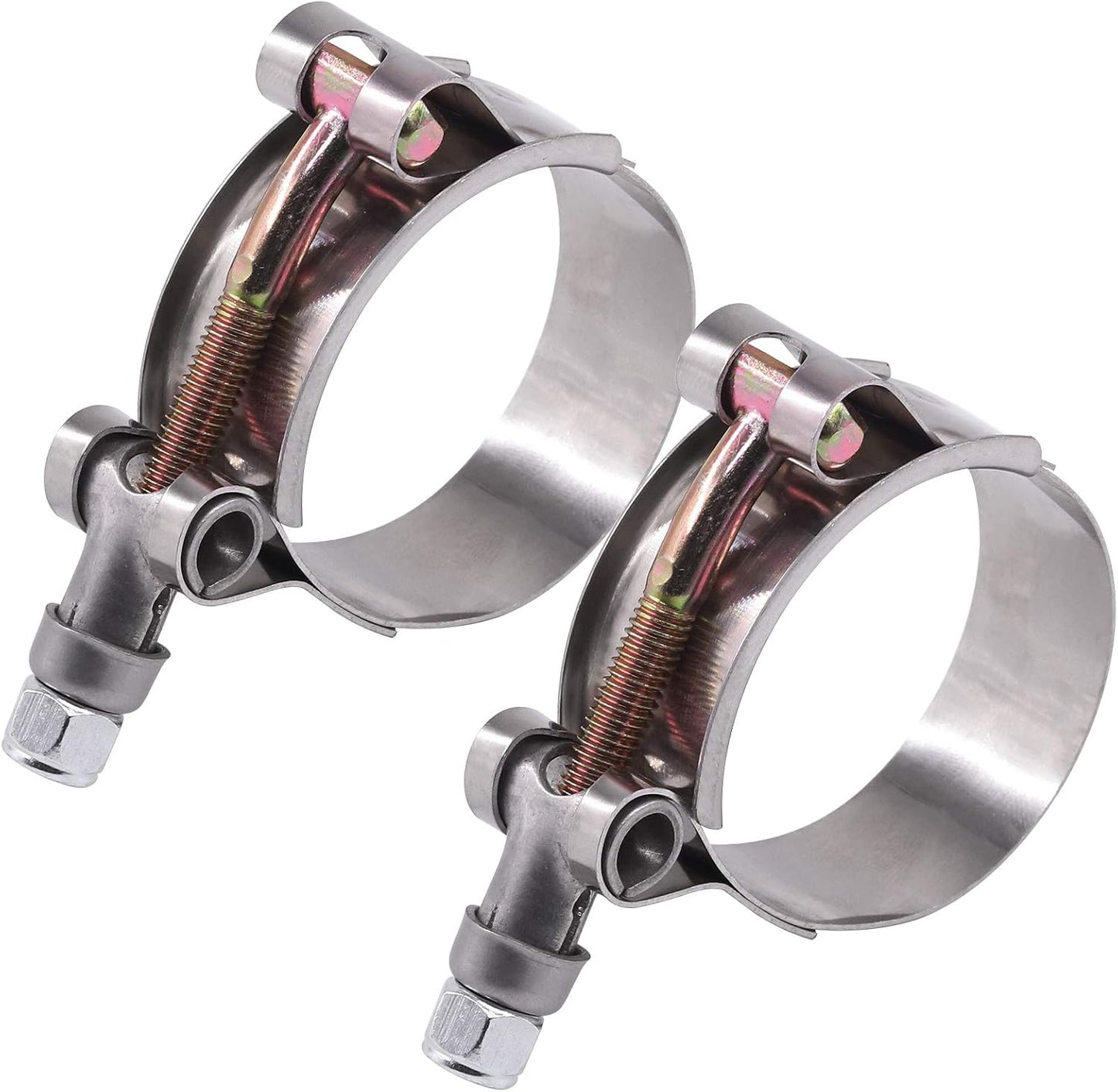 2 Abrazaderas manguera acero inox perno T 1.614-1.811pulg
