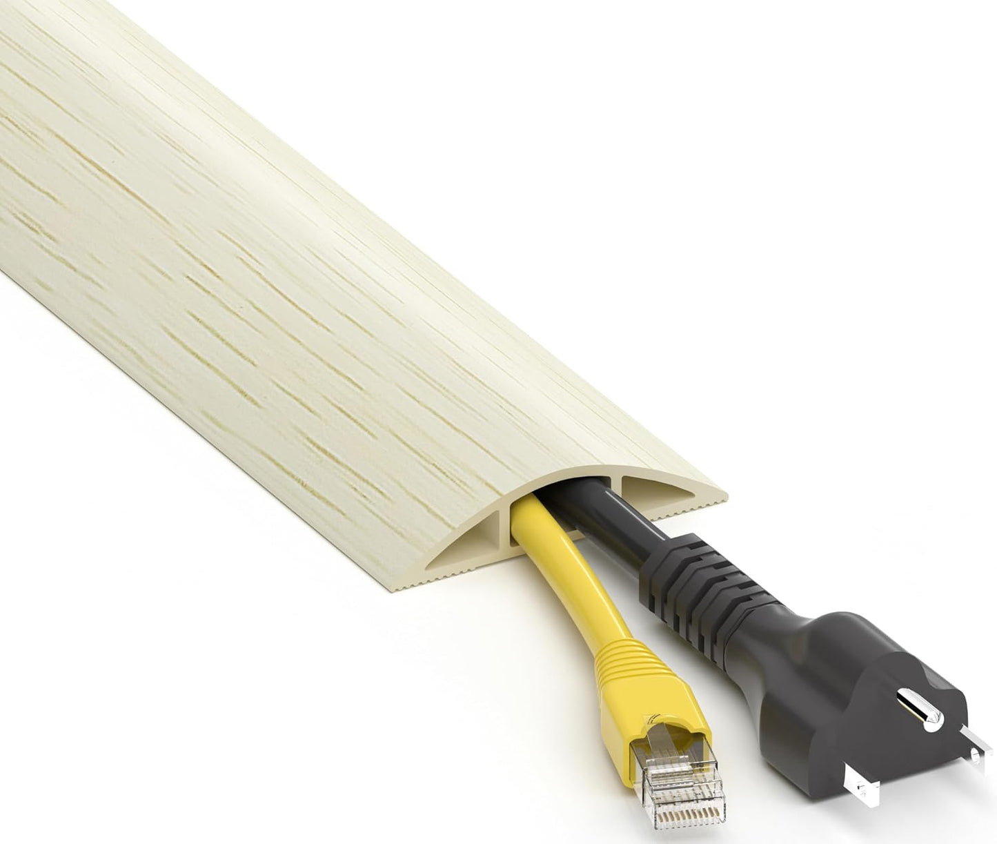 Cubierta piso 6ft para cables madera roble blanco