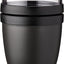 Tarro avena noche 10.1oz con compartimentos negro nórdico