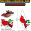Adornos pájaros rojos vitrales decoración cardenal para casa
