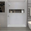 Base ducha rectangular 48x32pulg drenaje izquierdo gris