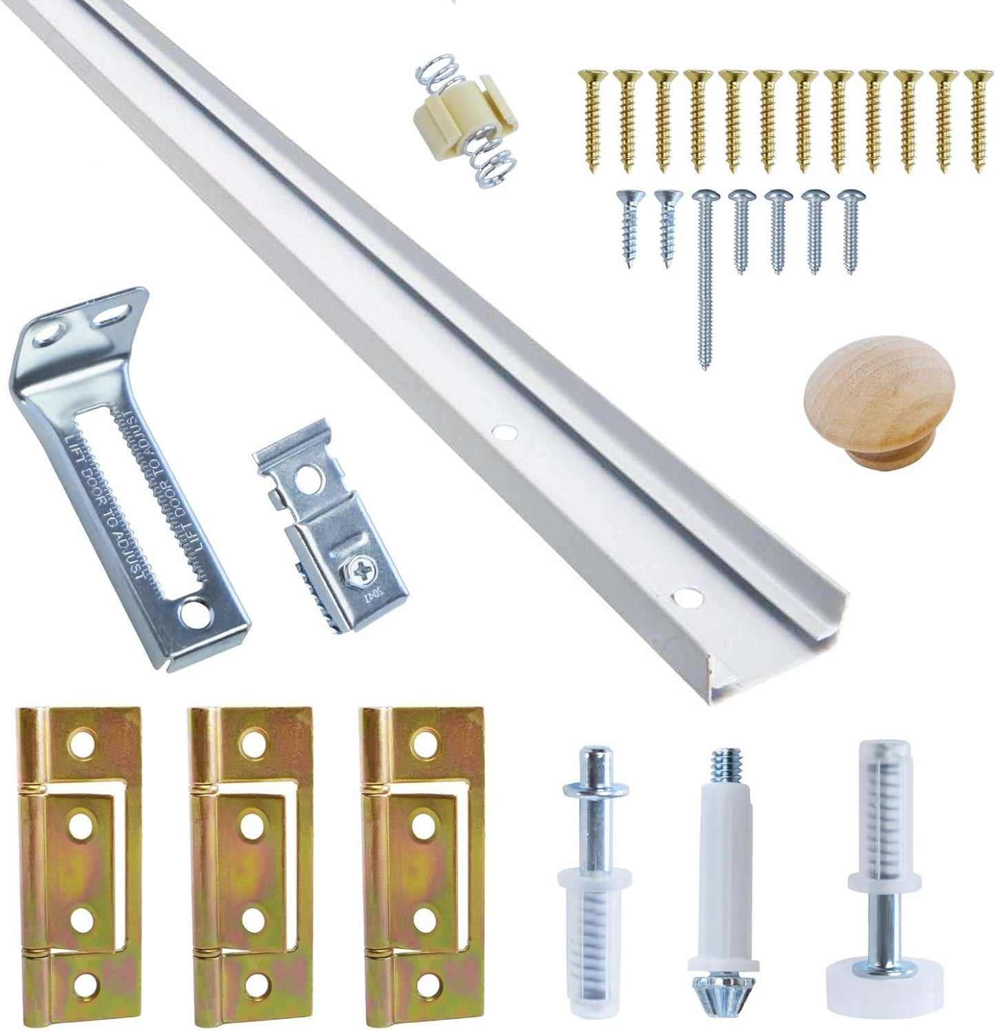 Herrajes puerta plegable riel 30pulg acero inox