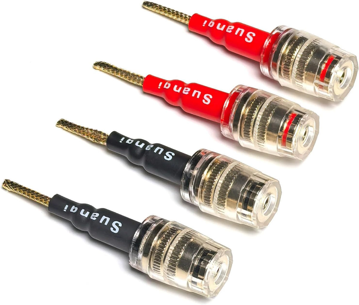 Adaptador audio conector banana hembra 0.157pulg set 4