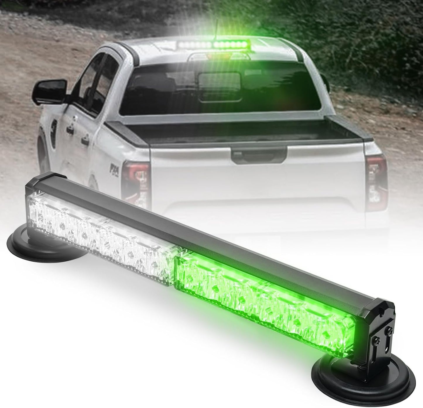 Barra luces estroboscópicas 14" batería techo camión