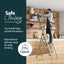 Escalera plegable 5 escalones 10ft barandilla antiderrap
