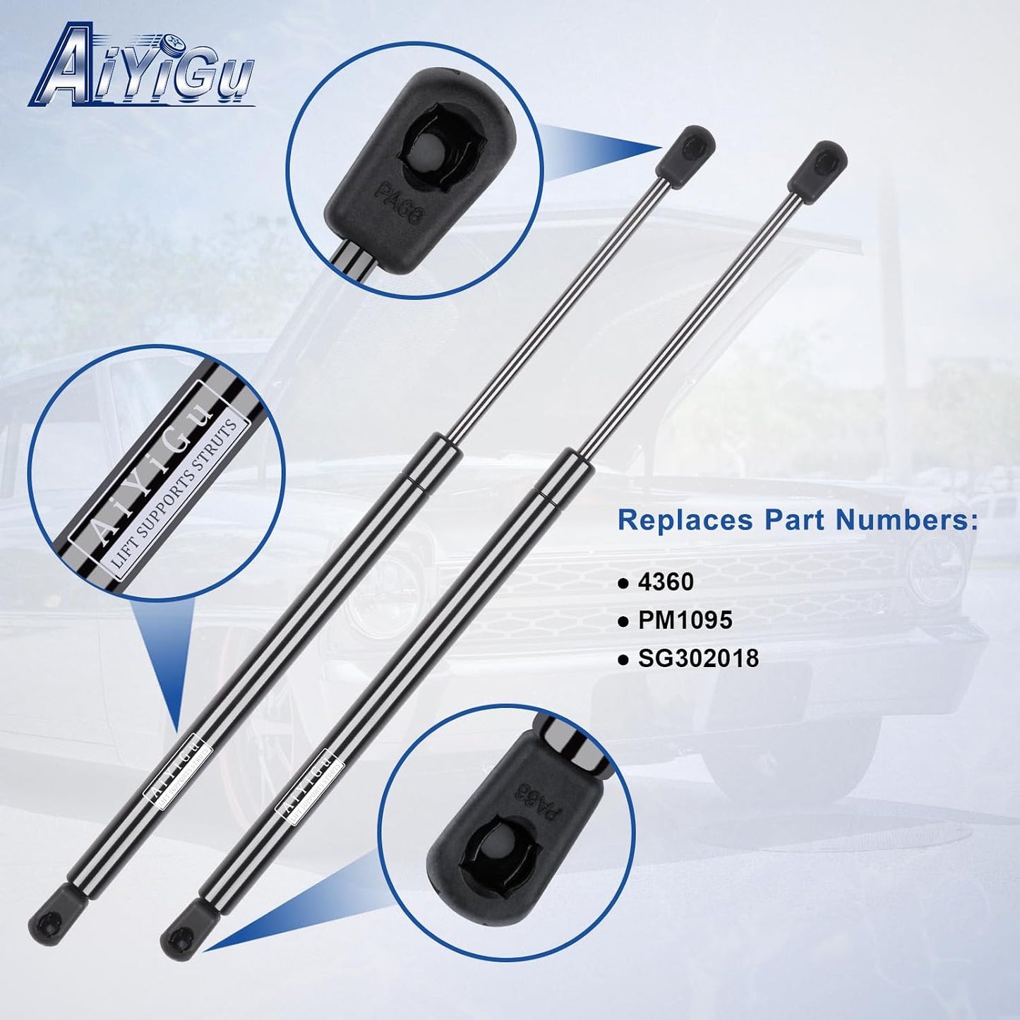 Soportes escotilla trasera Mini Cooper 02-14 comp 2 Pzas