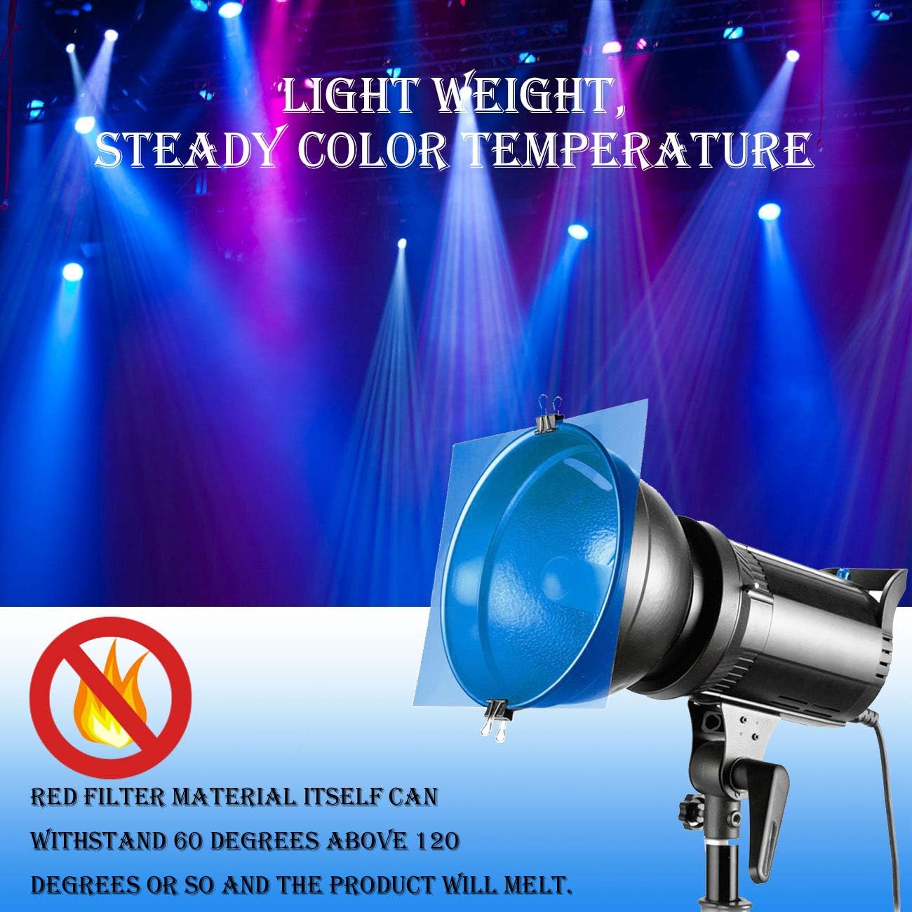 10 Pzas Filtros Gel Corrección Luz Azul 8.5x11pulg