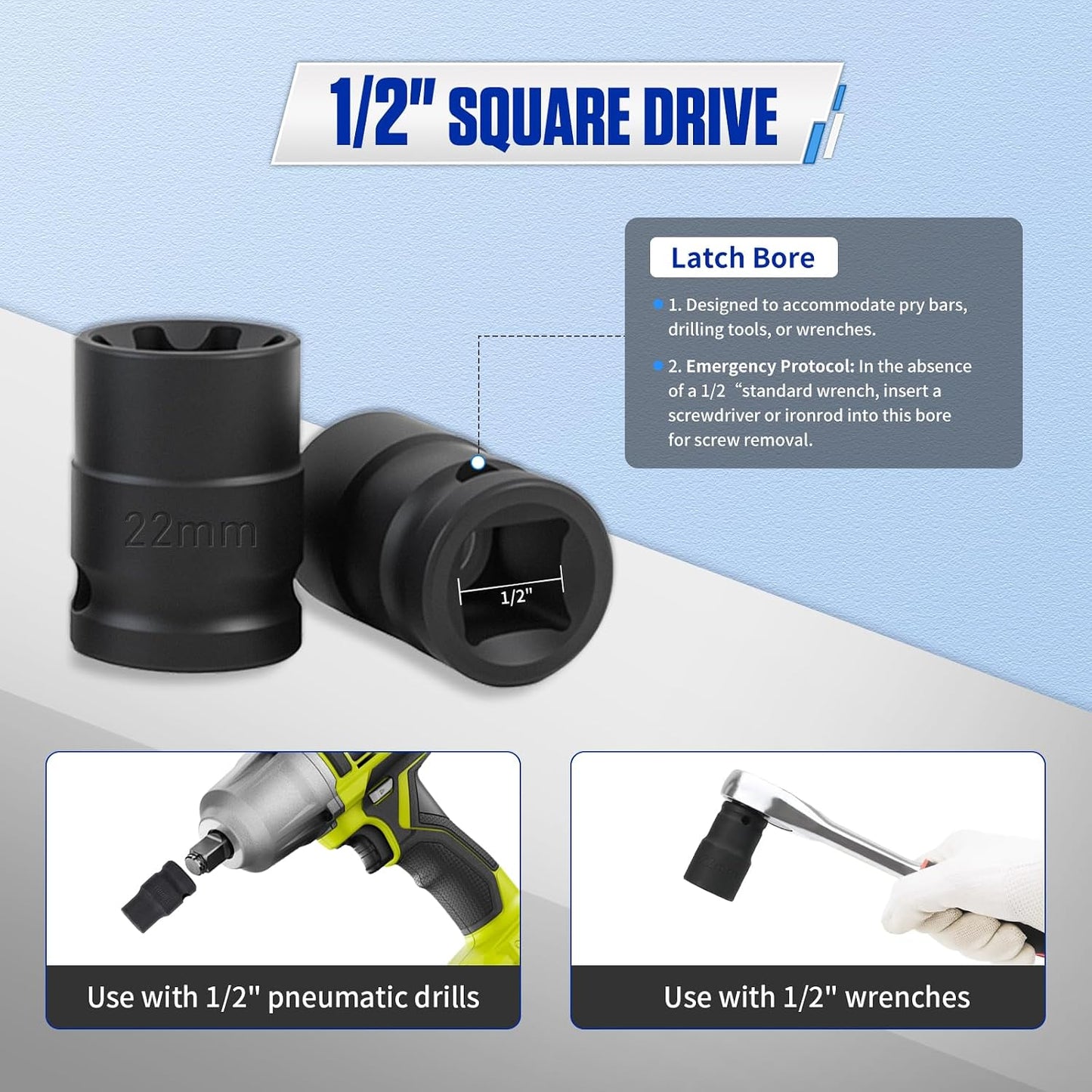 Set llaves pinza freno VW 5 herramientas 1/2 pulg