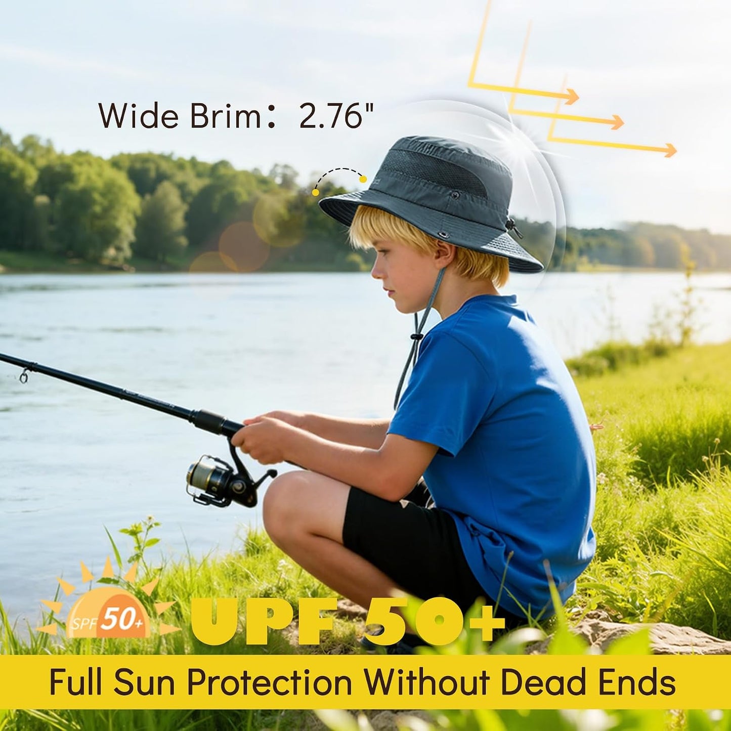 Sombrero sol niños al aire libre UPF 50 impermeable