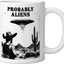 Taza Cerámica Diseño UFO Desierto Blanco