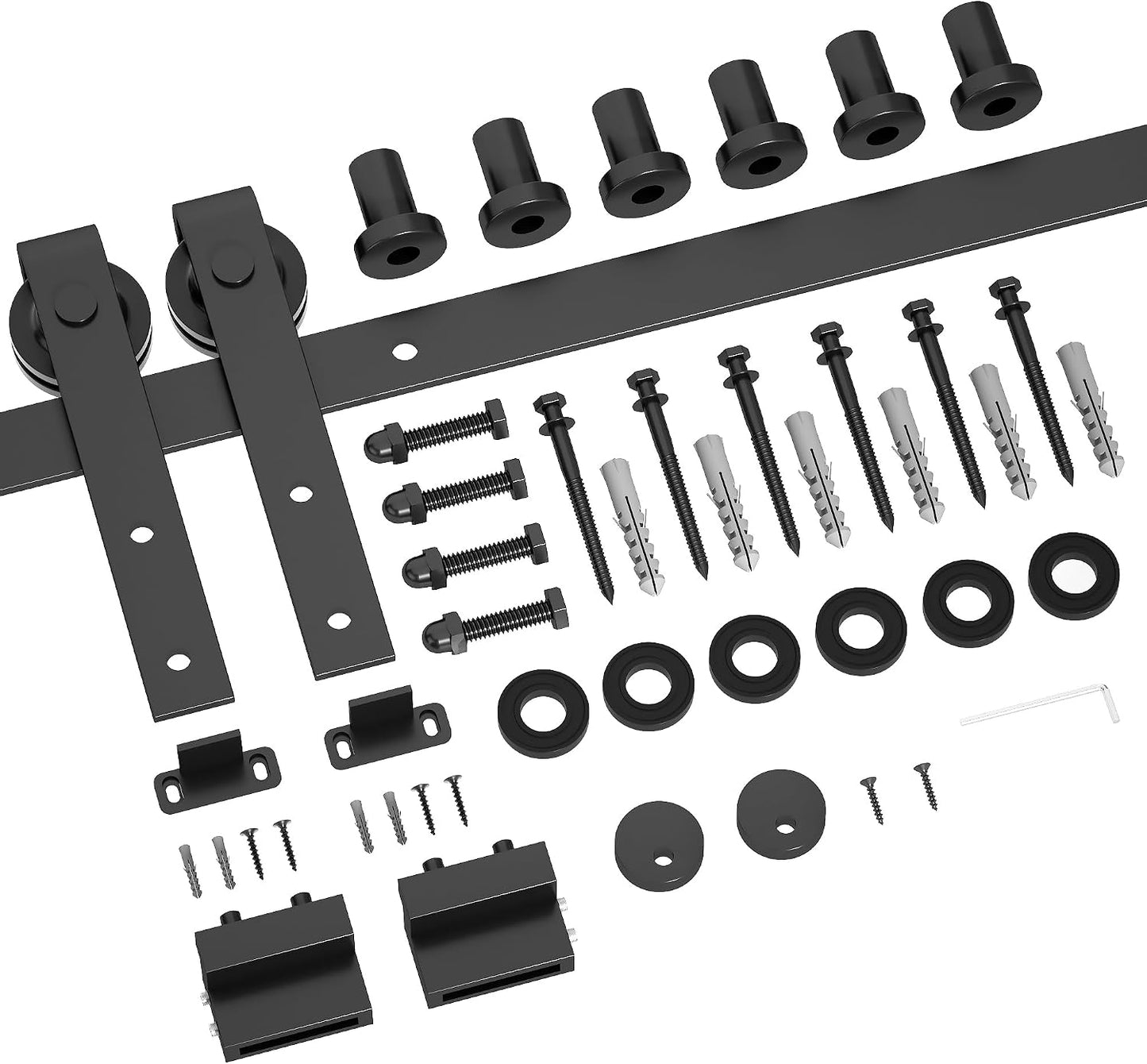 Kit herrajes puerta corrediza granero 8ft riel resistente