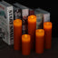 Velas LED cera real control remoto 10 teclas 24h naranja