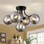 Candelabro Sputnik 5 Luces Cristal Ahumado para Comedor