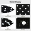 2 Fundas Almohada Impermeables 18x18" Lunares Negros