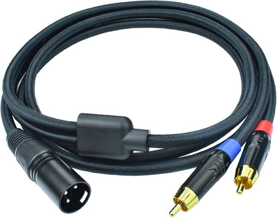 Cable divisor Y RCA a XLR 10pies blindado cobre para mezclador