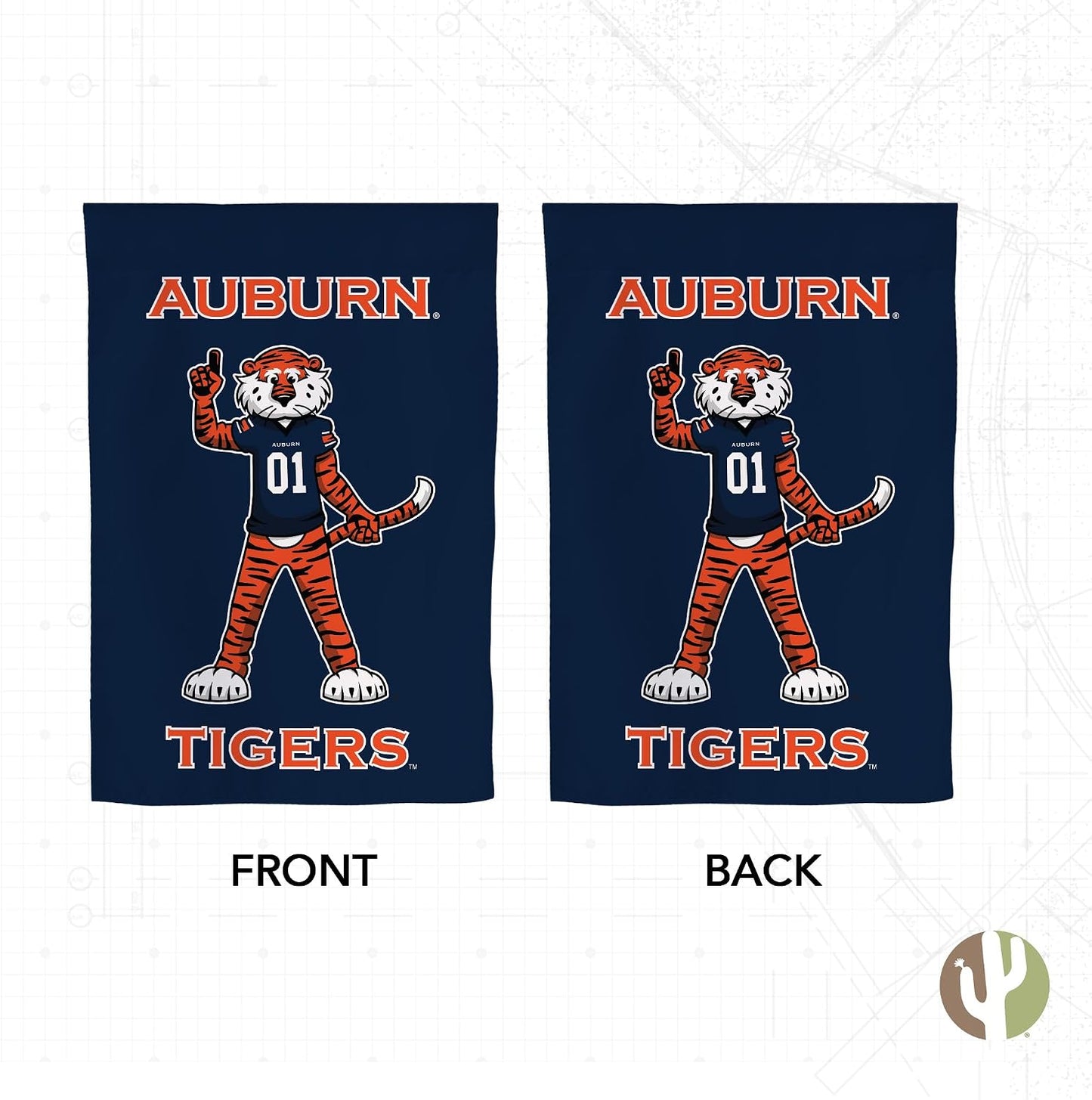 Bandera jardín Auburn Tigers 19x12pulg diseño T