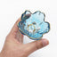 Plato soporte anillos vidrio con flores