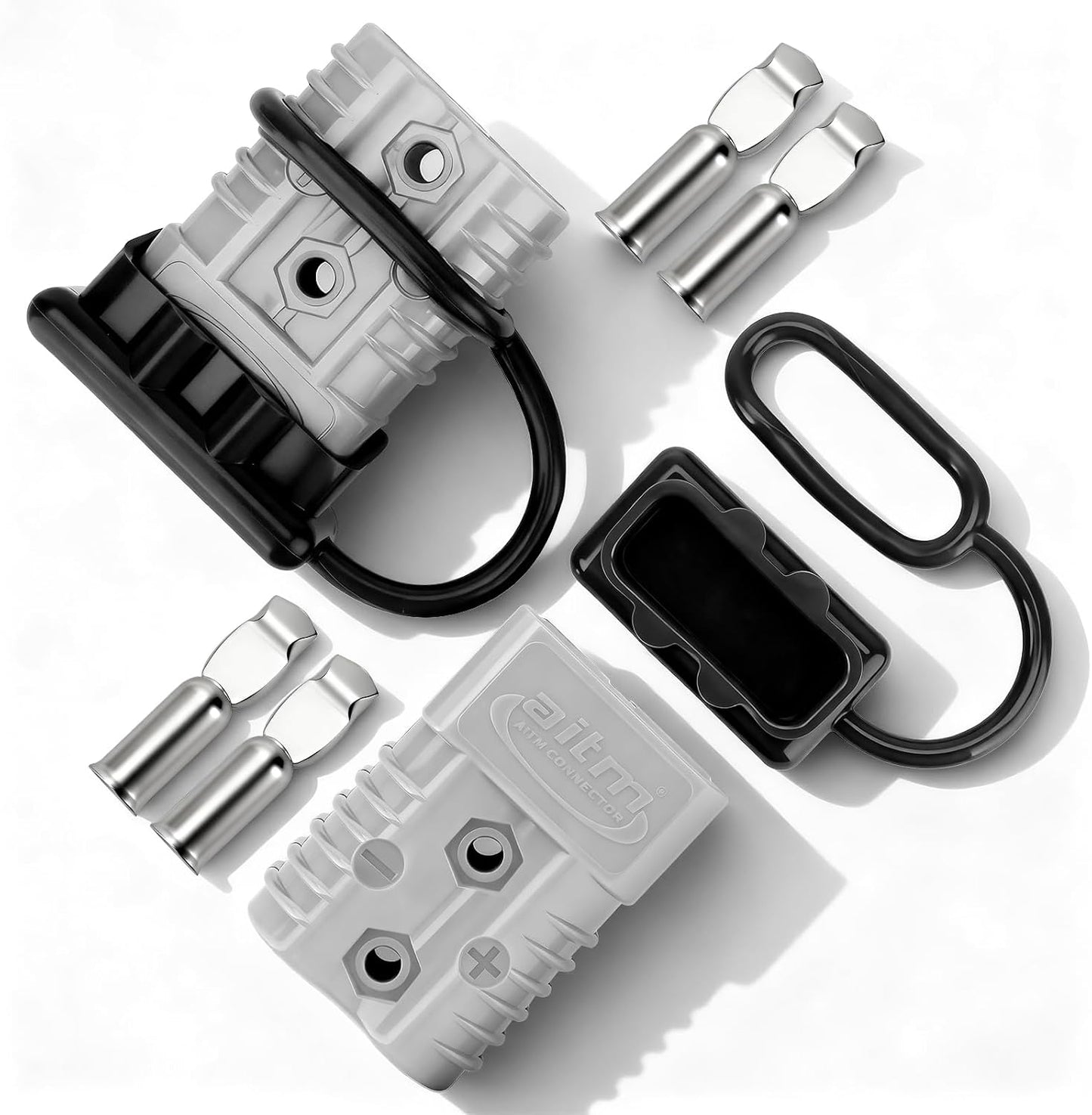 Conector batería 175A AWG 1/0 conexión rápida gris