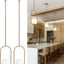 2 Lámparas colgantes cristal bronce champán para cocina comedor
