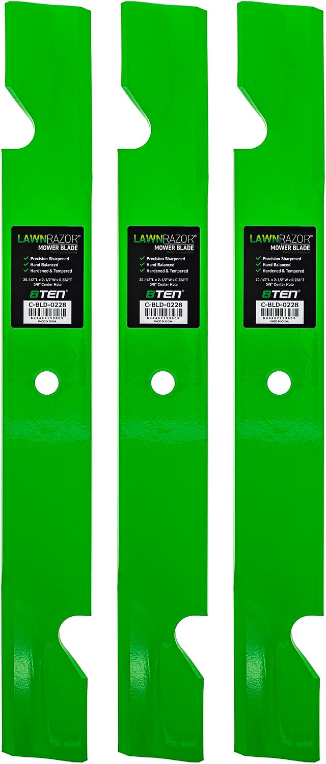 Set 3 cuchillas Exmark Lazer Z 60pulg elevación alta