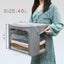 Caja apilable ropa accesorios acero ventana transparente
