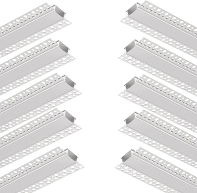 Tira LED 0.787pulg canal yeso 6.6pies pack 10