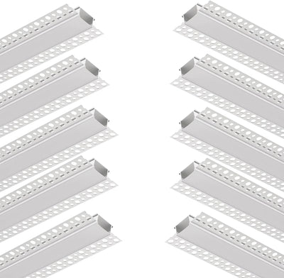 Tira LED 0.787pulg canal yeso 6.6pies pack 10
