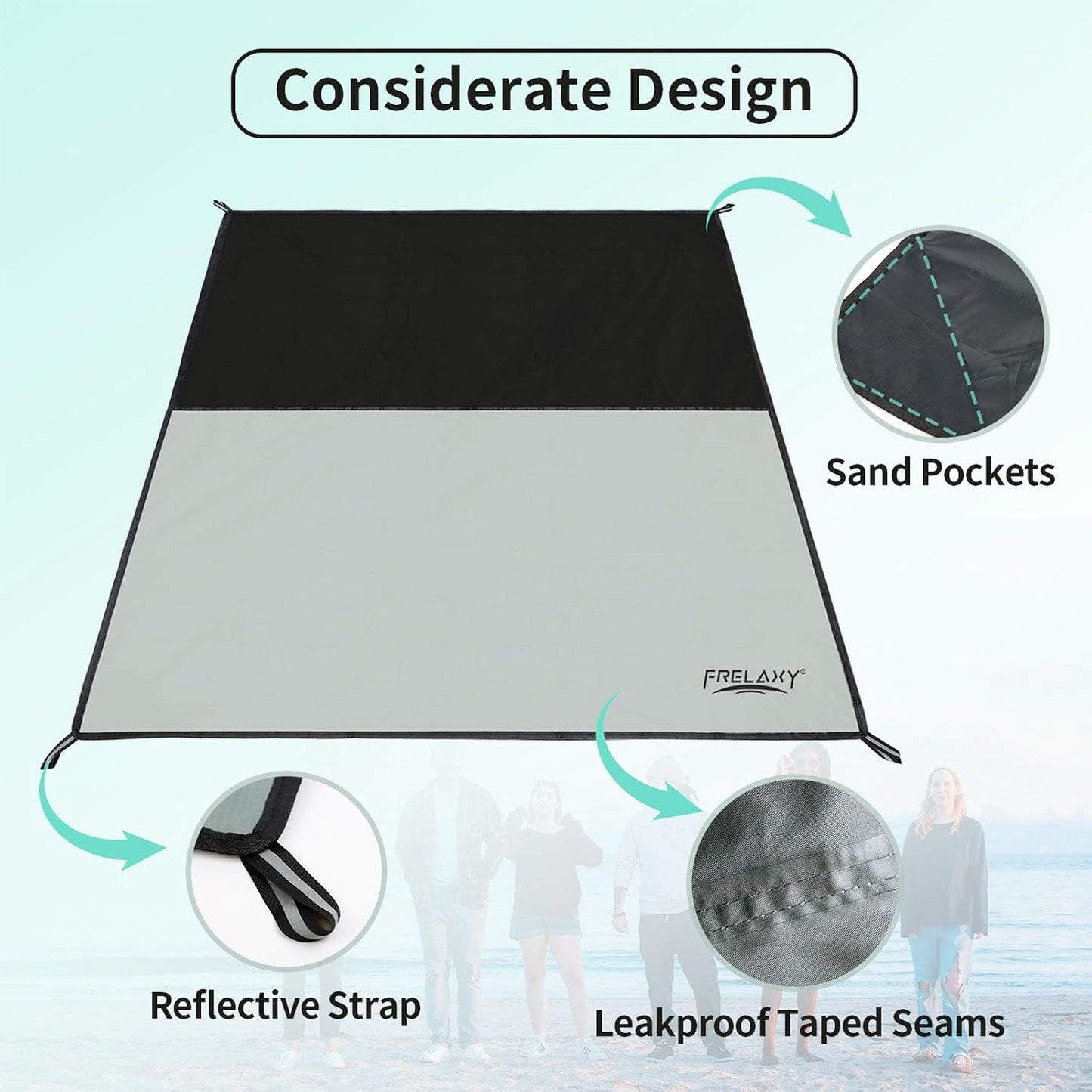 Manta picnic impermeable para playa camping ligera